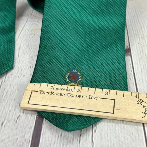Vintage tommy Hilfiger silk green neck Tie preppy business office - Picture 2 of 4